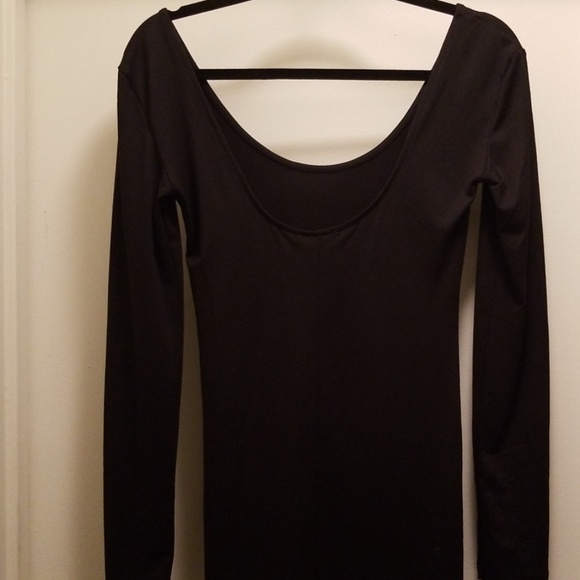 NEW BLACK SCOOP NECK DRESS SZ. M - Picture 3 of 4